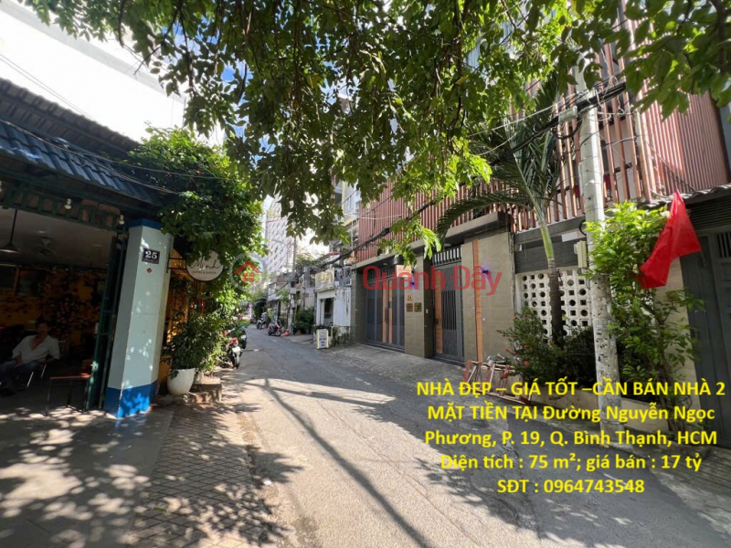 BEAUTIFUL HOUSE – GOOD PRICE – NEED TO SELL 2-FACADE HOUSE ON Nguyen Ngoc Phuong Street, Ward 19, Binh Thanh District, HCM Sales Listings