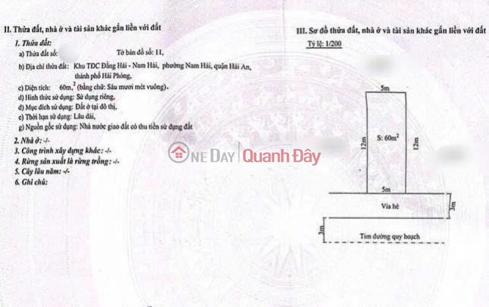 Selling 02 adjacent plots of land in TDC Nam Hai - Dang Hai, beautiful land with 10m frontage. Sales Listings