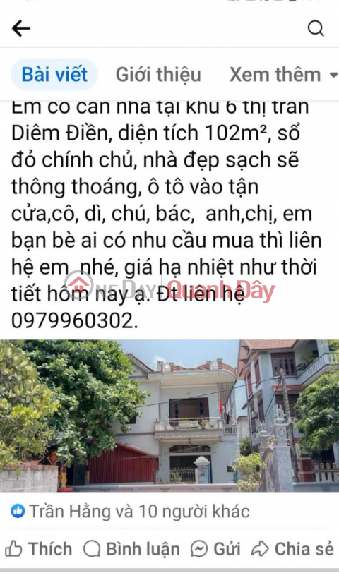 OWNER Needs To Quickly Sell A BEAUTIFUL HOUSE IN TDP No. 6 Diem Dien, Diem Dien Town, Thai Binh _0