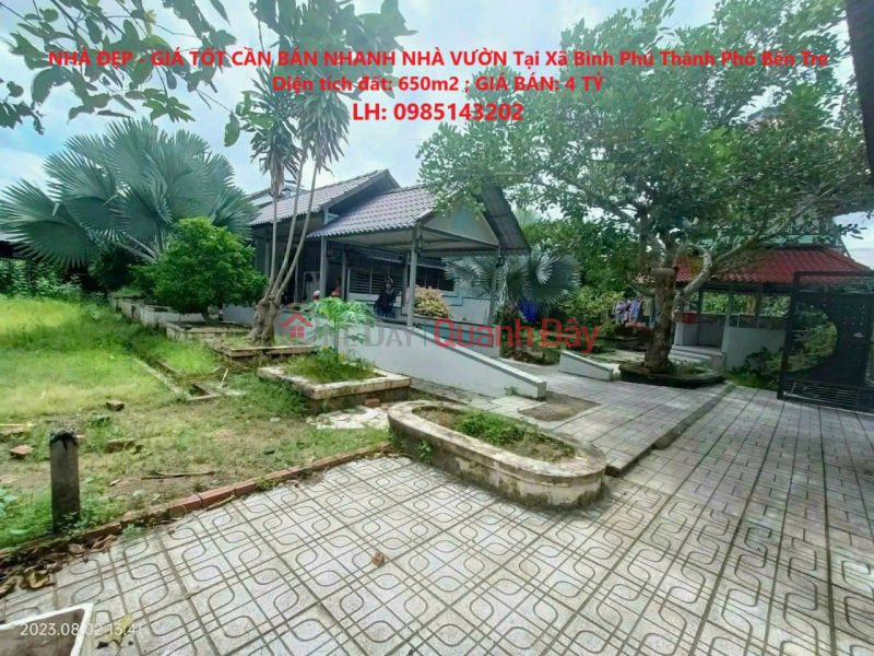 BEAUTIFUL HOUSE - GOOD PRICE, NEED TO SELL QUICKLY GARDEN HOUSE IN BINH PHU CHAPTERS, BEN TRE CITY Sales Listings