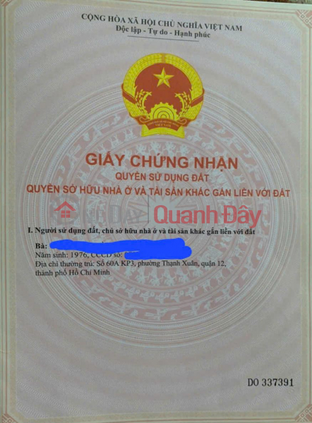 , Làm ơn chọn Nhà ở, Niêm yết bán | đ 750 triệu