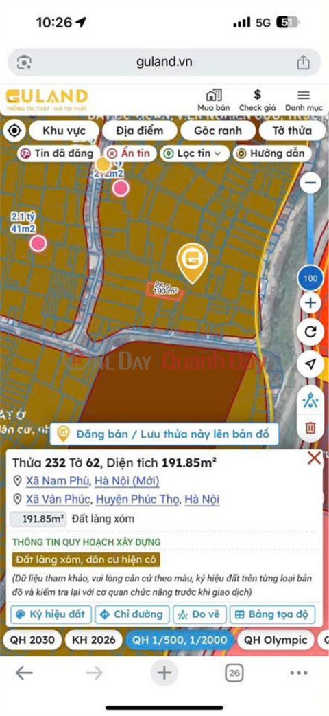 ĐẤT ĐẸP- GIÁ TỐT CHÍNH CHỦ BÁN ĐẤT TẶNG KÈM NHÀ 2 TẦNG tại THÔN 3 Vạn Phúc, xã Nam Phù, Hà Nội _0
