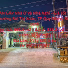 BÁN GẤP Nhà Ở Và Nhà Nghỉ - Giá Tốt Tại Phường Bùi Thị Xuân, TP Quy Nhơn, Bình Định _0
