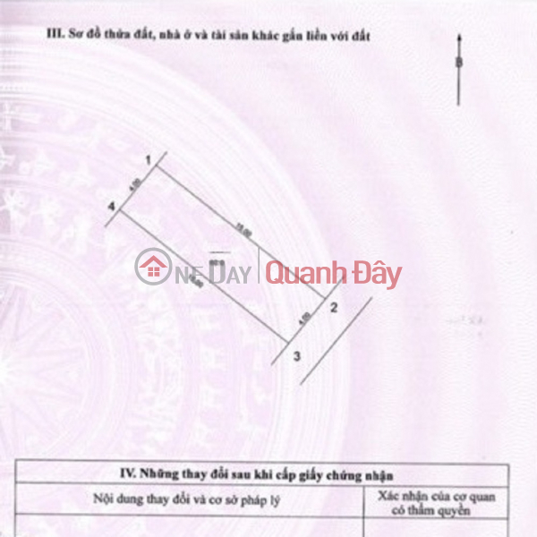 Selling 62m2 of land in Trau Quy, Gia Lam. Frontage 4m, road 12m 9 billion x. Sales Listings