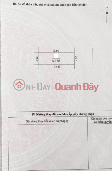BÁN ĐẤT ĐẤU GIÁ X1 SƠN DU, NGUYÊN KHÊ, ĐÔNG ANH - HÀNG LOẠI 1 - GIÁ ĐẦU TƯ 6XTR/M Niêm yết bán