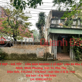 BEAUTIFUL LAND - GOOD PRICE - QUICK SALE OF 2 LOT OF LAND ADJACENT TO LIEN MINH RESIDENCE, Minh Phuong, Viet Tri, Phu Tho _0