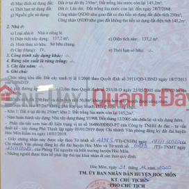 Chính Chủ Cần Bán Lô Đất Kèm Nhà Tại Xã Tân Xuân, Hóc Môn, Hồ Chí Minh _0