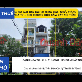 House for Rent on Bau Cat Street, Tan Binh District, 72m², 4 Floors - Near the Intersection _0