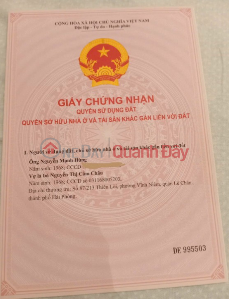 Property Search Vietnam | OneDay | Nhà ở, Niêm yết bán | Chính chủ cần bán lô đất đẹp tại khu nhà ở trung tâm thương mại Thủy Sơn - Tiềm năng tăng giá