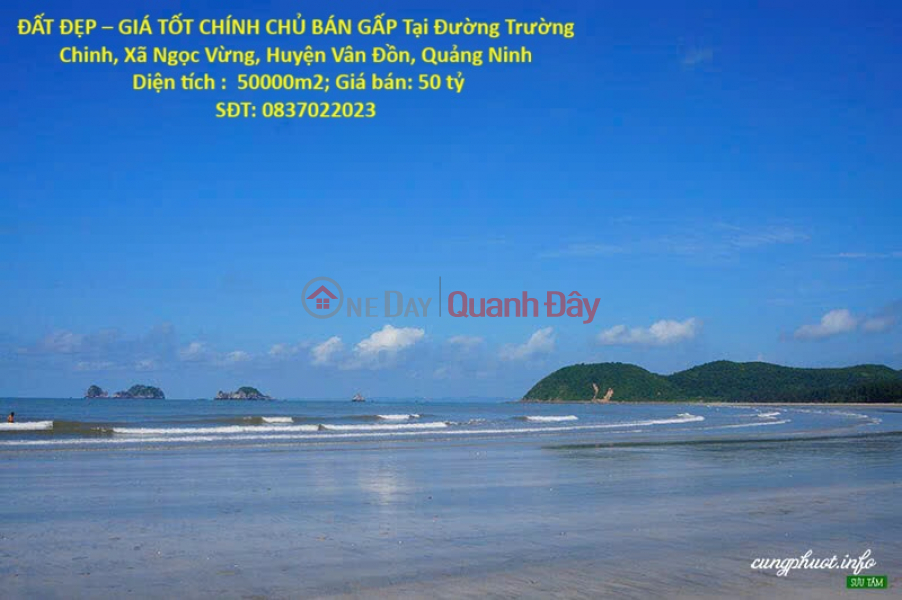 ĐẤT ĐẸP – GIÁ TỐT CHÍNH CHỦ BÁN GẤP Tại Xã Ngọc Vừng, Huyện Vân Đồn, Quảng Ninh Niêm yết bán