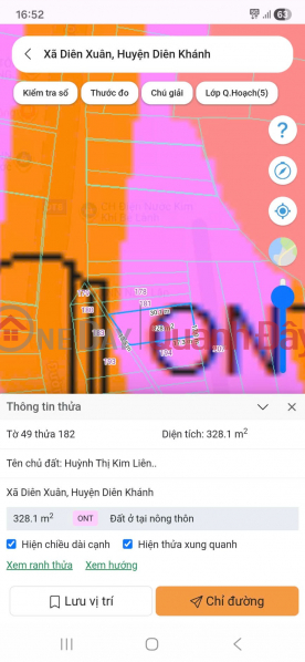 HURRY UP TO OWN A PLOT OF LAND IN A GOOD LOCATION IN Diên Xuân Commune, Diên Khánh, Khánh Hòa Sales Listings