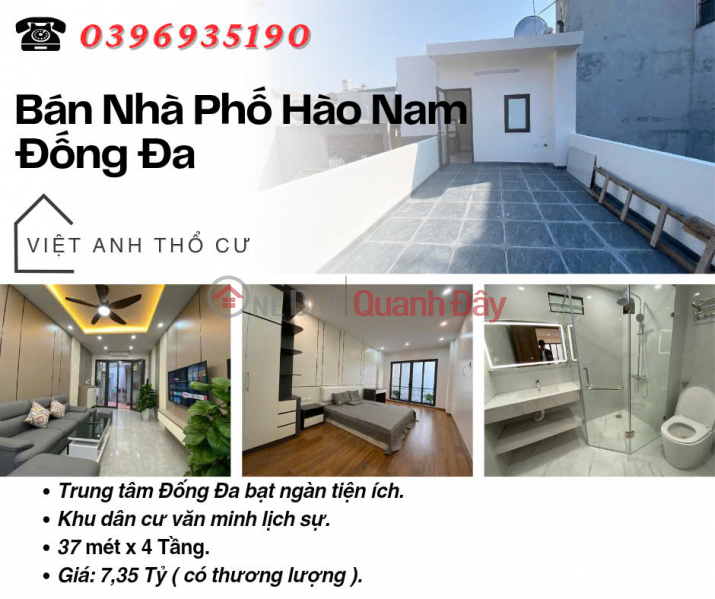 House for sale in Hao Nam_30 meters on the street front_Beautiful house ready to move in_37mx4T_Price: 7.35 billion_Contact: 0396935190. Sales Listings