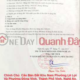 Owner Needs to Sell Land in the South of Le Loi Ward and Dong Vinh Ward, Vinh City, Nghe An. _0