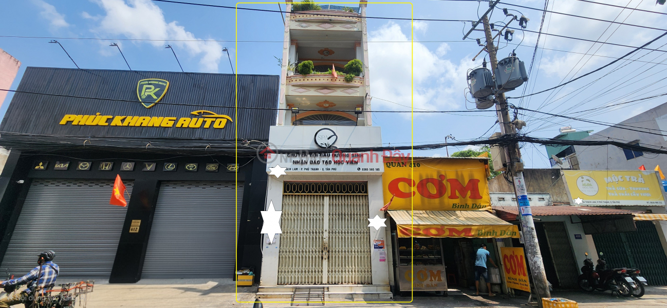 Property Search Vietnam | OneDay | Residential | Rental Listings | House for rent on Thach Lam Street, Tan Phu District, 80m², 3 floors, 19 million VND - near apartment buildings and intersection.