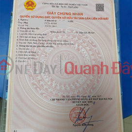 Land for Sale - Title Deed in Owner's Name, Prime Location in Nam Cuong Village, Soc Son District, Hanoi _0