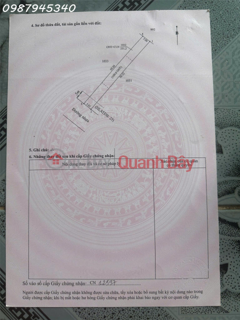 Need money, selling quickly a plot of land in Nui Cau Hamlet, Dau Tieng, area 251.2m2, price 2.5 billion VND. _0