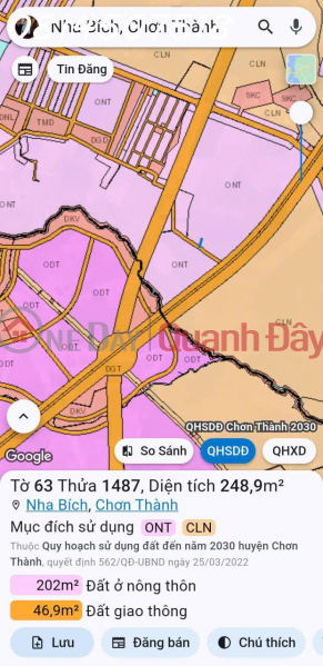 Land for sale in Nha Bich, Dong Nai City, 350 million VND, 10m x 50m, beautiful location, many amenities. Sales Listings