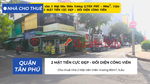 Cho thuê nhà 2 Mặt tiền Hiền Vương 80m²,1Lầu - 20Triệu _0