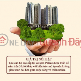 CHUNG CƯ GOLDEN PALACE MỄ TRÌ 128M – 3 PHÒNG NGỦ – 2 NHÀ VỆ SINH – CĂN GÓC – BAN CÔNG ĐÔNG NAM – TẦNG ĐẸP. _0