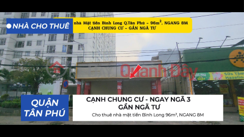 House for rent on the frontage of Binh Long, 96m², 8M WIDTH - NEXT TO APARTMENT BUILDING - CROSSROADSIDE _0