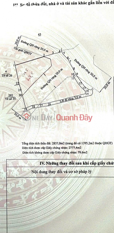 Selling a prime plot of land near Vo Nguyen Giap Street, West Nha Trang, Khanh Hoa, area 2,777m2, ideal for investment. _0
