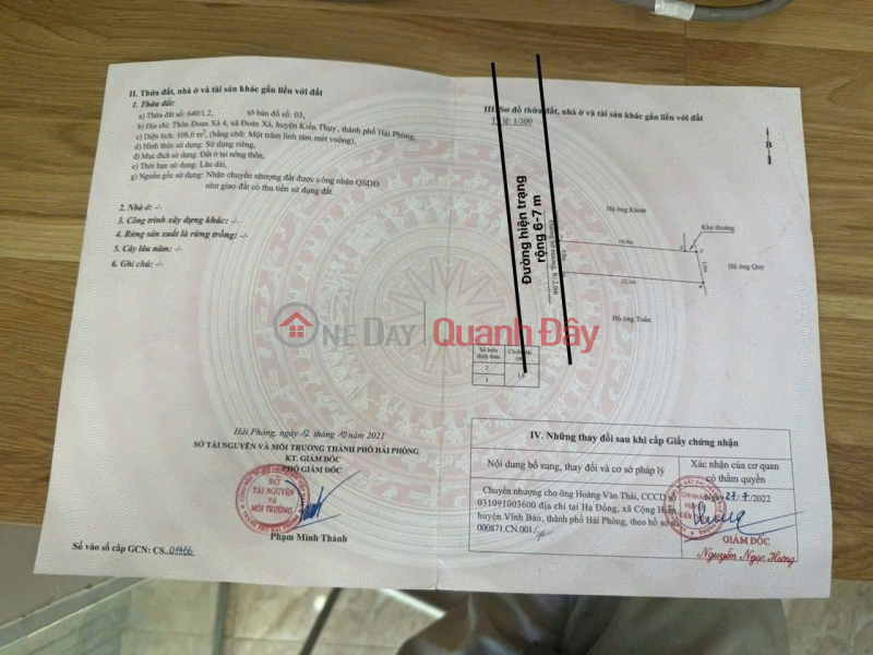 đ 2.28 Billion, LOT DOAN XA 4 – 6M ASPH ROAD FRONTAGE – PRICE ONLY 2.2X BILLION – WELCOMING THE SEAPORT WAVE ZALO 0567 222 555