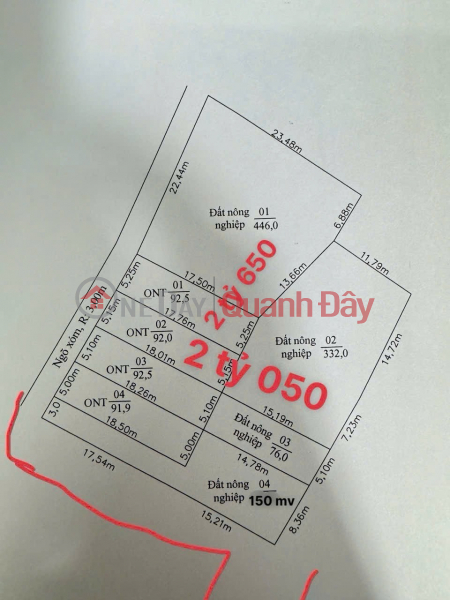 Property Search Vietnam | OneDay | Nhà ở | Niêm yết bán, LÔ ĐẤT TO ĐOÀN XÁ – 158M² CÓ ĐẤT VƯỜN – GIÁ 1.8XX TỶ CỬA VỐN THẤP ZALO 0567 222 555
