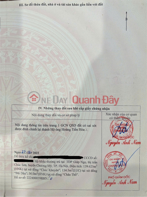 ĐẤT CHÍNH CHỦ- GIÁ ĐẦU TƯ cần bán nhanh lô đất tại huyện Chương Mỹ, tp Hà Nội _0