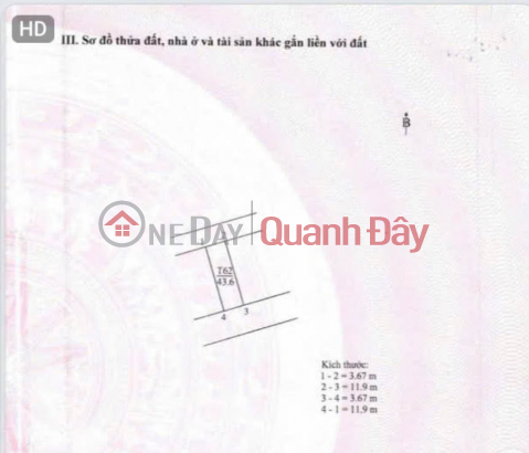 FOR SALE: 43.6 m2 RESIDENTIAL LAND IN GIA LAM – 11M WIDE ROAD WITH SIDEWALK – PRICE 9.15 BILLION VND, CONTACT 0985865658 _0