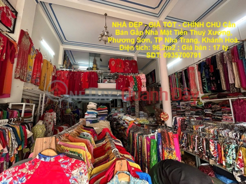 BEAUTIFUL HOUSE - GOOD PRICE - OWNER Urgently Need to Sell House Fronting Thuy Xuong, Phuong Son, Nha Trang City, Khanh Hoa. _0
