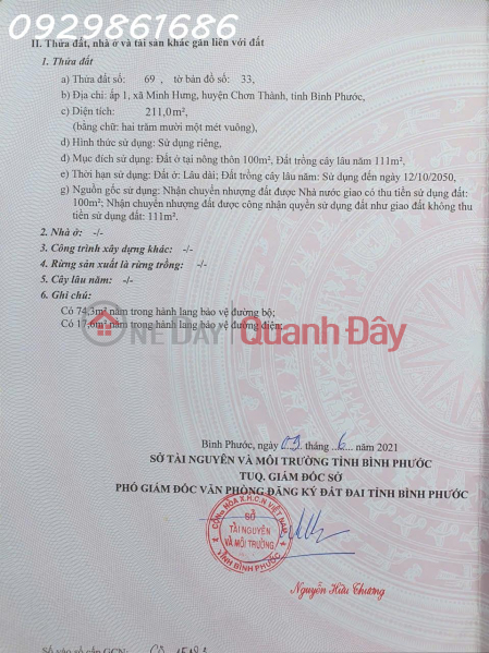 đ 700 Million Selling at a loss: A prime plot of land with frontage on the Becamex Chơn Thành ring road.