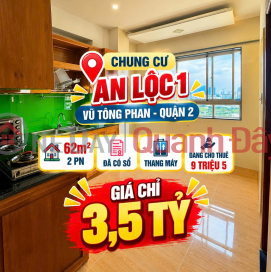 Apartment for sale in An Loc 1, District 2, 62m2 - 2 bedrooms, with title deed, rental income 9.5 million VND\/month, price 3.5 billion VND. _0
