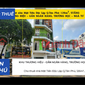 House for rent on Doc Lap Street, Tan Phu District, 126m², 5 floors - Commercial area. _0