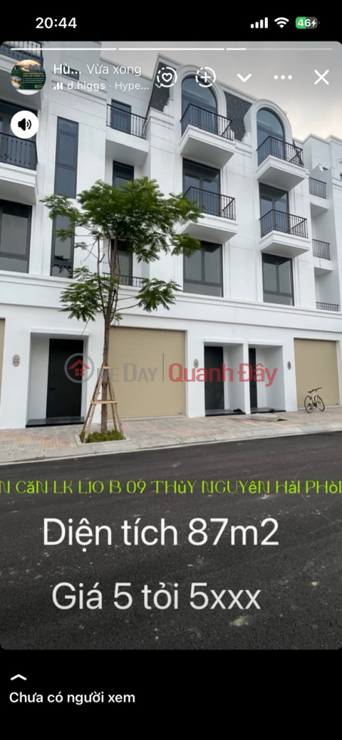 BÁN CĂN LK L10 B09 thủy nguyên hải phòng 5ty5xx DT 87m2 4 tầng LH 083.2865.116 _0