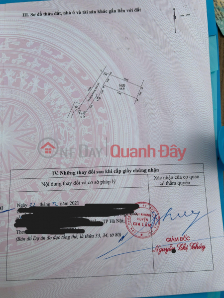 CHÍNH CHỦ CẨN BÁN ĐẤT 45 M2 KIM SƠN - GIA LÂM, GIA 2.65 TỶ, LH 0985865658 Niêm yết bán