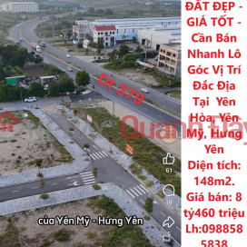 BEAUTIFUL LAND - GOOD PRICE - Need to Sell Quickly Corner Lot in Prime Location in Yen Hoa, Yen My, Hung Yen _0