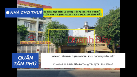 House for rent on Le Trong Tan Street, Tan Phu District, 168m² - near AEON Mall. _0