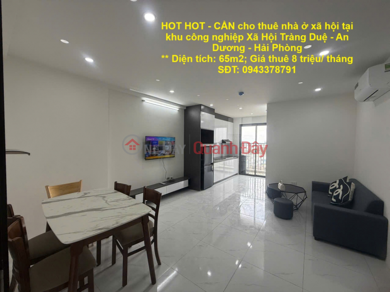 HOT HOT - CẦN cho thuê nhà ở xã hội tại khu công nghiệp Xã Hội Tràng Duệ - An Dương - Hải Phòng Niêm yết cho thuê