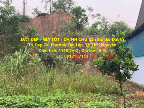 BEAUTIFUL LAND - GOOD PRICE - OWNER Need to Sell Land Lot in Good Location in Tan Lap Ward, Thai Nguyen City _0