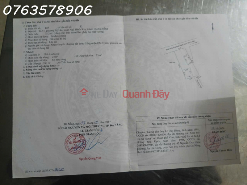 Two-story house for sale by owner, generating rental income, located in My An Ward, Ngu Hanh Son District, Da Nang. Area: 75.2m2. Sales Listings