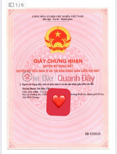 ĐẤT ĐẸP - GIÁ TỐT - Cần Bán Nhanh Lô Đất Đẹp Vị Trí Tại Thành Phố Dĩ An, Tỉnh Bình Dương _0