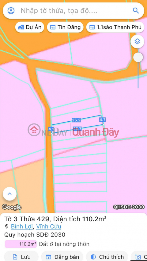 BEAUTIFUL LAND - PROFITABLE INVESTMENT - Owner Needs to Sell Land Lot in Binh Loi, Vinh Cuu, Dong Nai _0