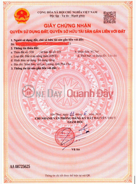 đ 90 triệu | Giá chưa đến 100 triệu - Sở hữu ngay lô đất đẹp gần hồ điều hòa Đa Phúc - Cạnh đường nhựa liên xã