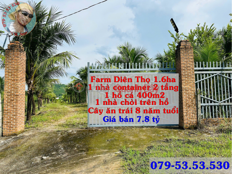 Selling Dien Tho Khanh Hfoa resort farm 1.6 ha price 7.8 billion. ZalO79-53.53.53O Sales Listings