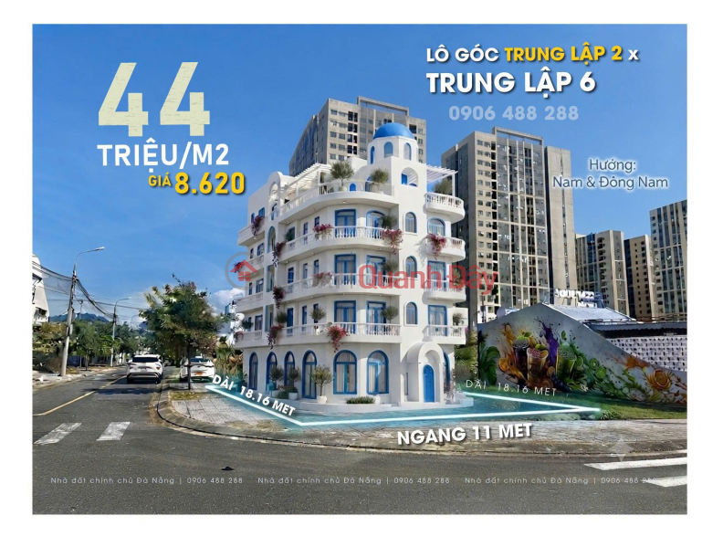 LAKESIDE LIEN CHIEU PRIME PROPERTY - Corner Plot with 2 Street Frontages, Hoa Hiep Nam Ward, Lien Chieu District, Da Nang Sales Listings