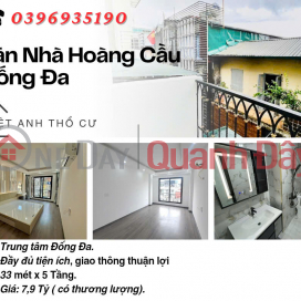 Bán nhà Phố Hoàng Cầu, Trung Tâm Quận, Bạt Ngàn TIện Ích, 33mx5T, Giá: 7.9 Tỷ, Lh: 0396935190. _0