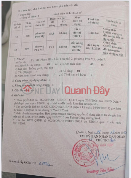 Property Search Vietnam | OneDay | Nhà ở, Niêm yết bán, Nhà Hẻm 115 Phạm Hữu Lầu cần thanh lý gấp do có việc gia đình. LH 0906 787 785