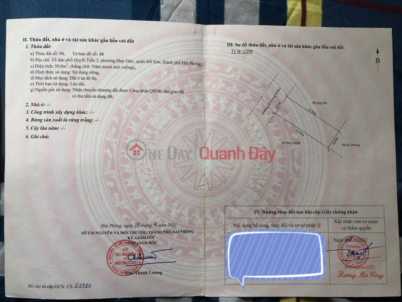 Rare cheap lot Quyet Tien - avoid cars only 9xx million ZALO 0567 222 555 | Vietnam Sales, đ 950 Million