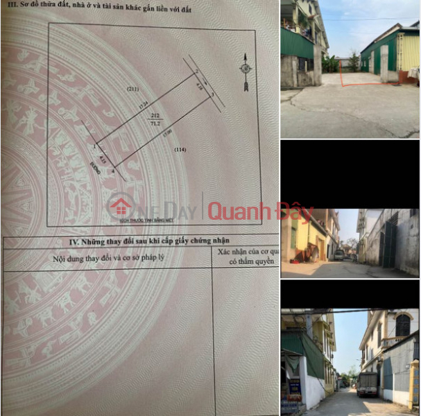 The owner needs to sell the land lot at Block Van Tien - Hung Dung Ward - Vinh City - Nghe An Province. Sales Listings