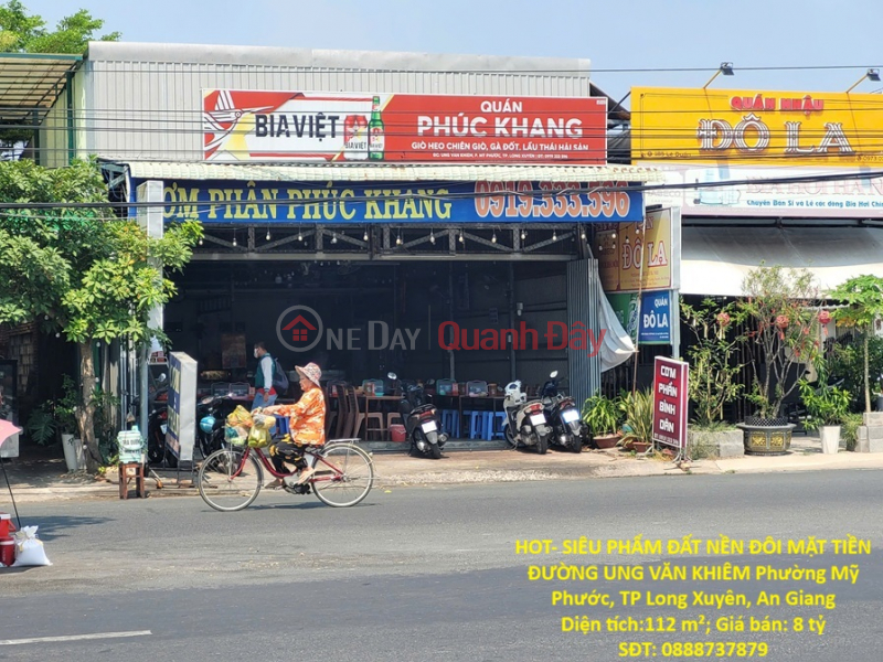 HOT- SIÊU PHẨM ĐẤT NỀN ĐÔI MẶT TIỀN ĐƯỜNG UNG VĂN KHIÊM Phường Mỹ Phước, TP Long Xuyên, An Giang Niêm yết bán